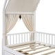preview thumbnail 4 of 22, Twin Size Kids Bed With Arched Roof Light Strip Interactive Whiteboard/2 Drawers