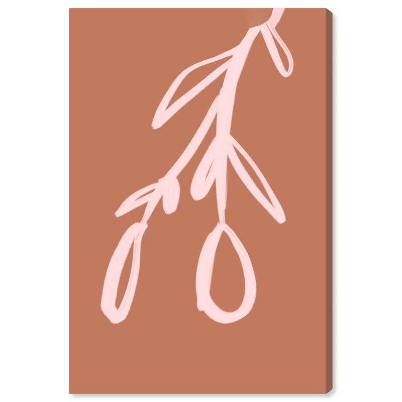 Wynwood Studio Canvas Floral and Botanical Plain Plant III Bronze and Copper Rose Modern & Contemporary Wall Art Canvas Print