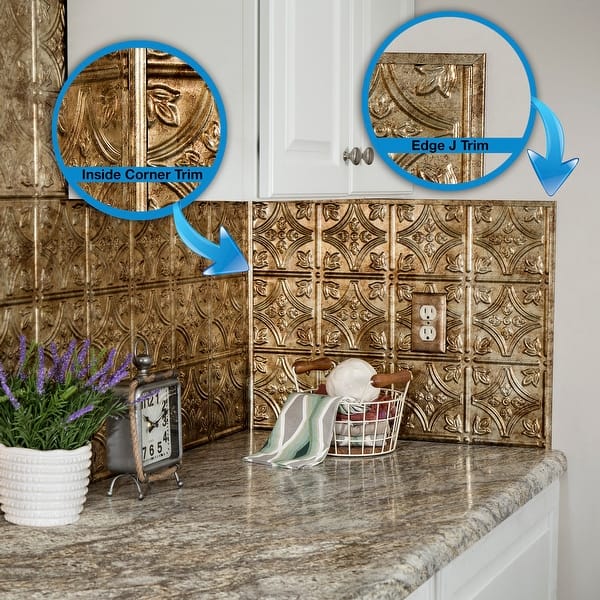 Fasade® Bermuda Bronze Backsplash Accessory Kit - 9 Piece