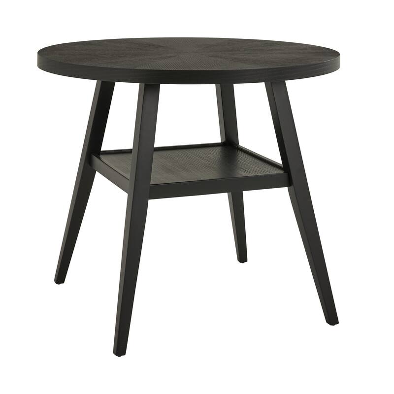 Savinhill Black Finish 44" Round Counter Height Table with Shelf by iNSPIRE Q Modern