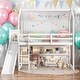 preview thumbnail 2 of 27, Twin Size House Loft bed With Slide,Shelves And Light for Home