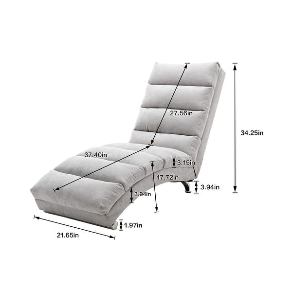 Modern Tufted Oversized Chaise Lounge Massage Chair For Living Room