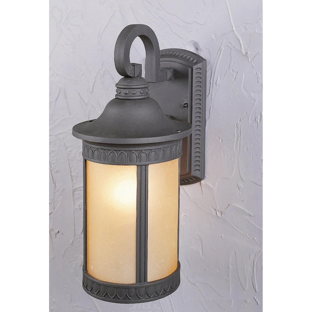 Forte Lighting Single Light 16" Tall Outdoor Wall Sconce with Frosted