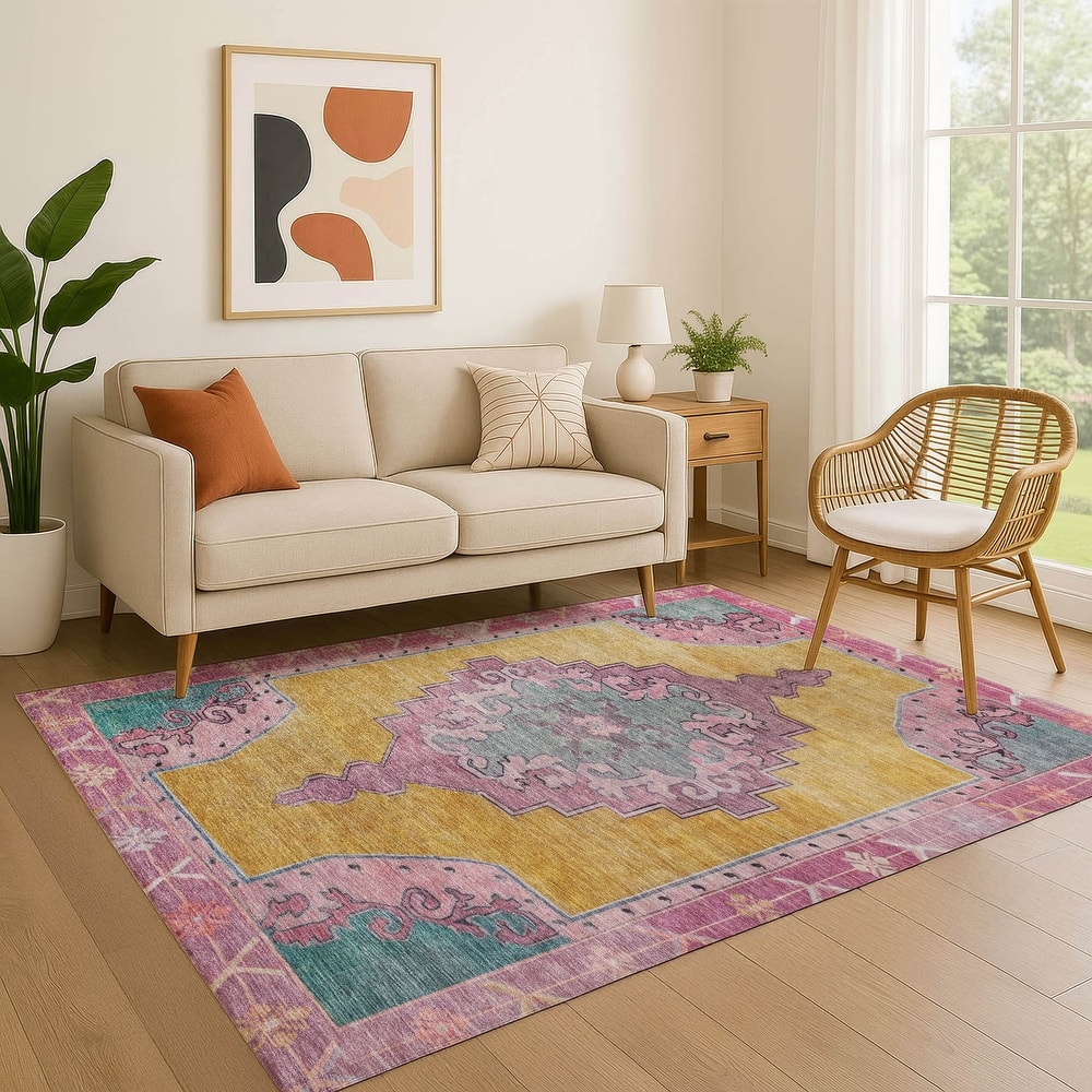 Premium Washable Super Soft Vintage Traditional Mayfield Rug