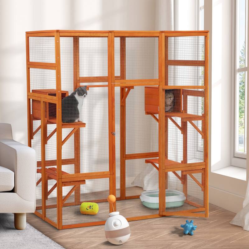 Multi-Functional Cat Cage, Spacious Playhouse