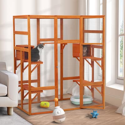Multi-Functional Cat Cage, Spacious Playhouse