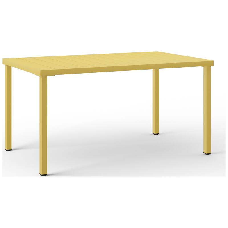 Frond and Form 59 Inch By 35.4 Inch Outdoor Steel Rectangular Dining Table