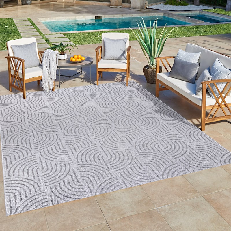 Gertmenian Ringley Luxury Thick Polypropylene Flatwoven Indoor/Outdoor Area Rug Collection