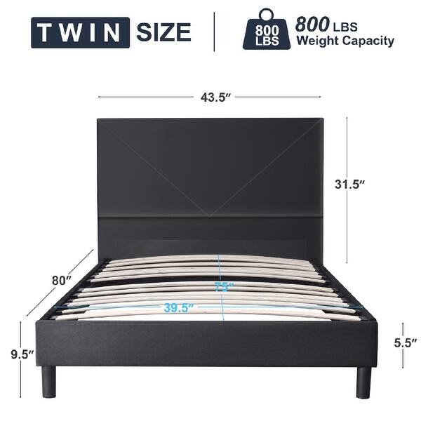 Modern Black Metal Bed Frame with Velvet Headboard Bed Bath & Beyond