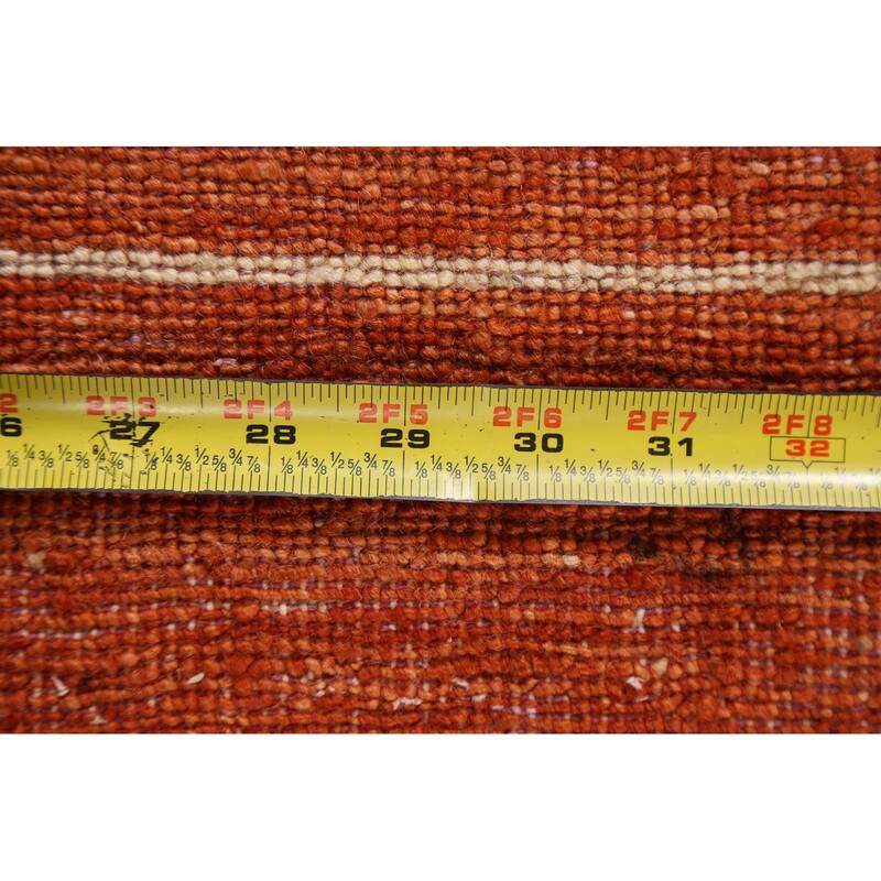 Bordered Gabbeh Kashkoli Oriental Runner Rug Hand-knotted Wool Carpet - 2'5" x 8'5"