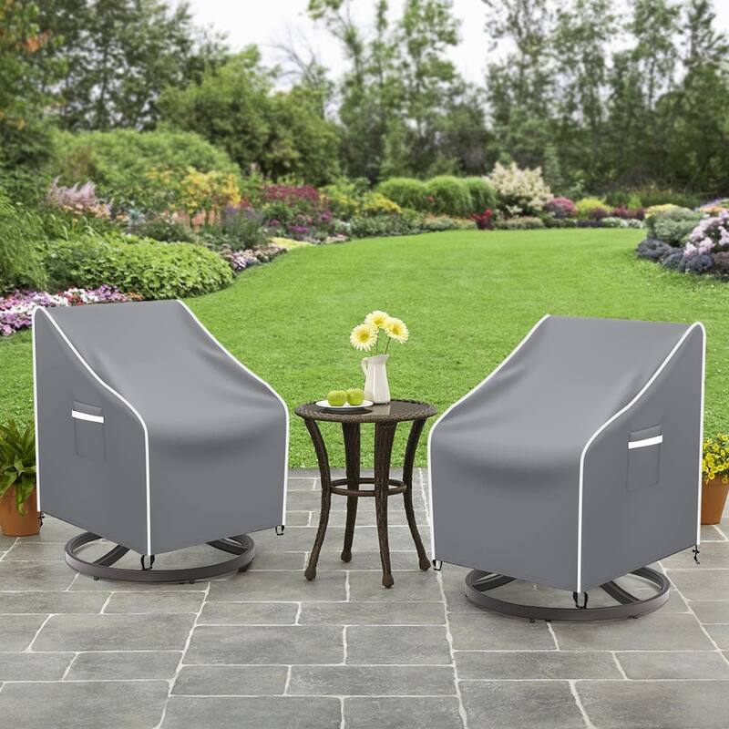 2 Pack Outdoor Swivel Lounge Chair Cover, Waterproof Patio Chair Covers