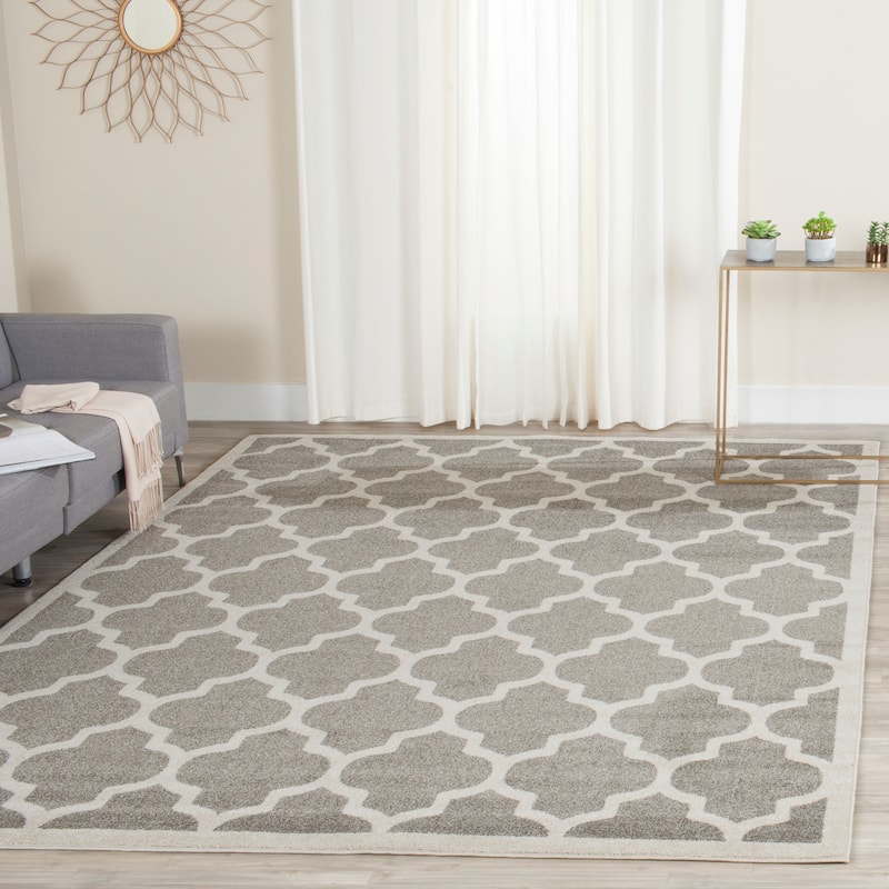 SAFAVIEH Amherst Machi Modern Rug - 6' x 9' - Dark Grey/Beige
