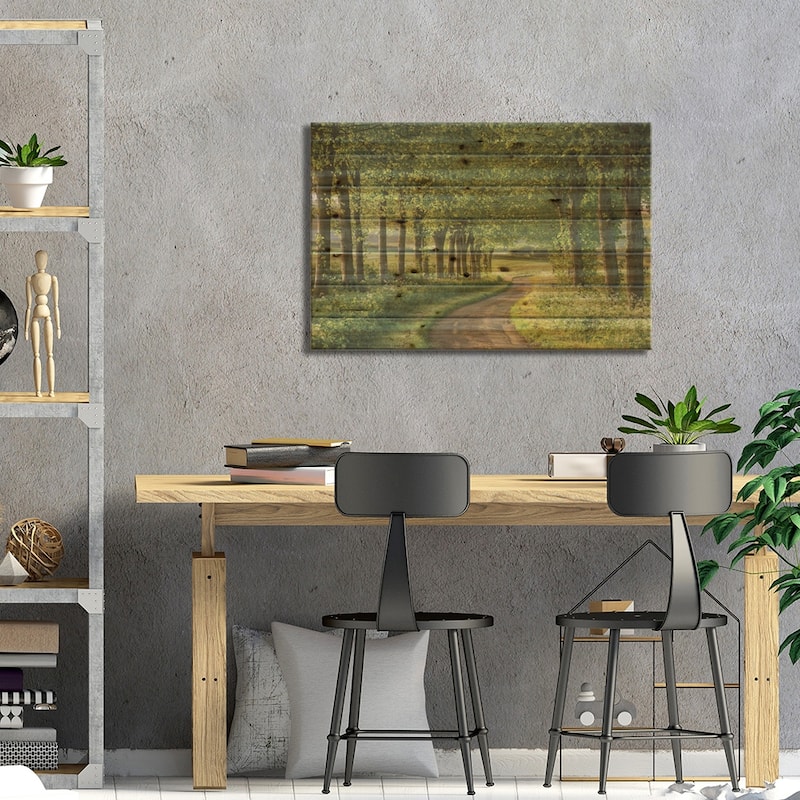 Country Ways Print On Wood by Adam Burton - Multi-Color