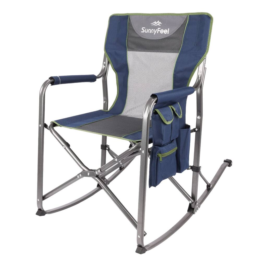 Camping Directors Chair, Heavy Duty,Oversized Portable Folding Chair with Side Table, Pocket for Beach, Fishing