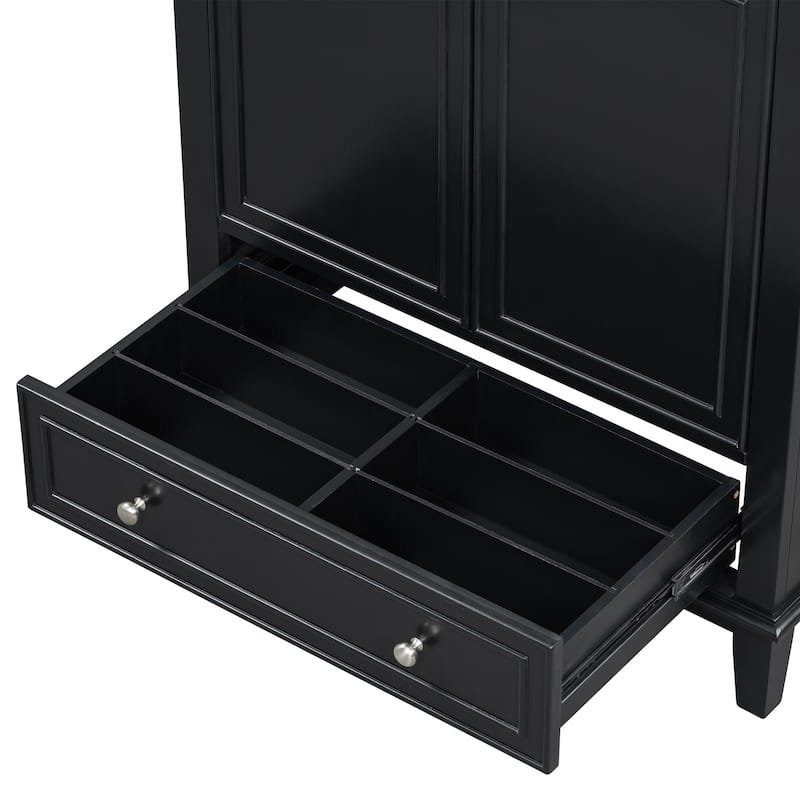 Roomfitters 30" Bathroom Vanity Base Only without Sink Multi-Functional Cabinet with Doors and Drawer MDF Frame