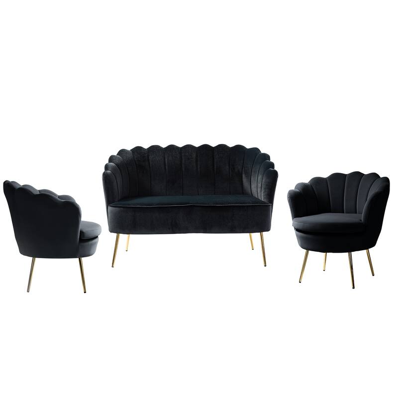 Xabier 52 in. 3 Piece Living Room Set by HULALA HOME