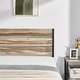 preview thumbnail 4 of 3, Grey Oak Twin Wood/Metal Platform Bed Frame with Headboard, Foldable Design