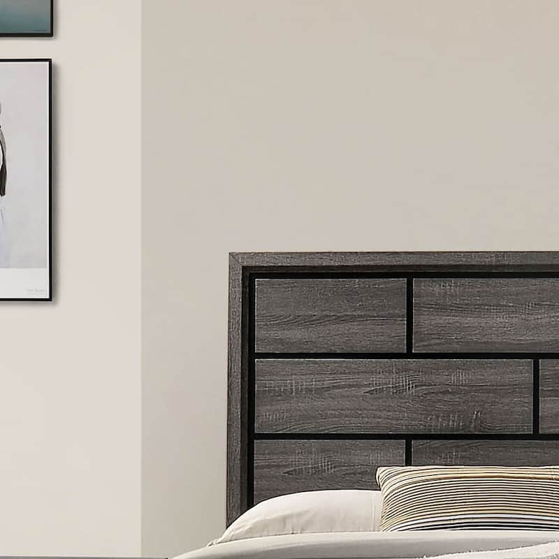 Furniture of America Lante Modern 5-Piece Two-Tone Design Panel Bedroom Set