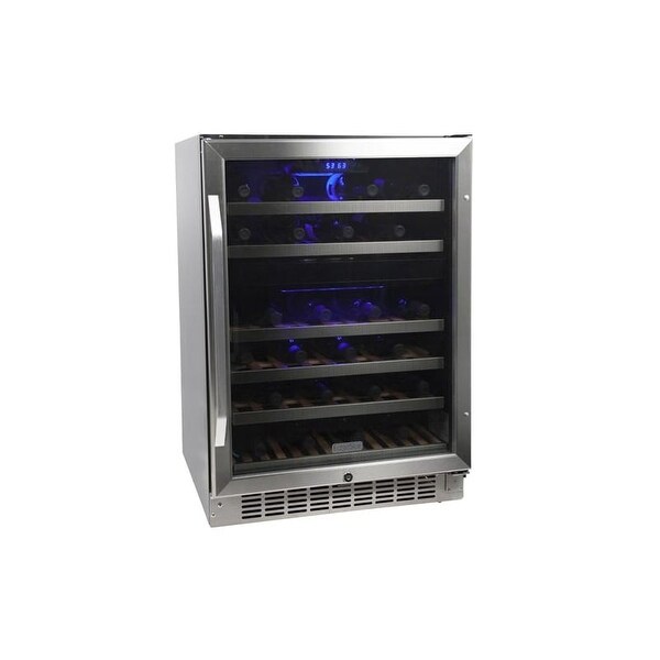 EdgeStar CWR461DZ 24 Inch Wide 46 Bottle Built-In Wine Cooler with Dual Cooling Zones