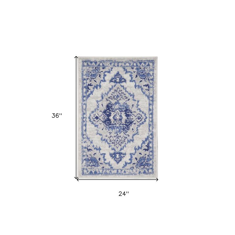 Power Loomed Floral Stain Resistant Area Rug - 36' X '24' X '0.39