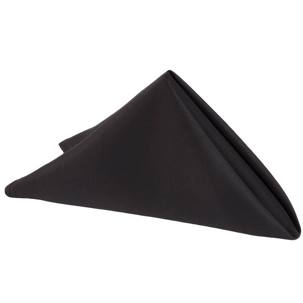 50 Pieces, Lamour Satin Napkin Approx. 20"x20" square Edge: Hemmed - Black