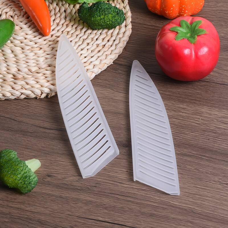 2Pcs PP Kitchen Knife Sheath Cover Sleeves for 8" Chef Knife, White