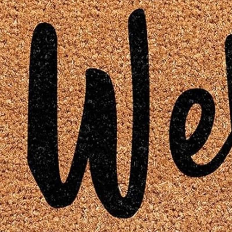HomeRoots 24" X 36" Natural Black And White Ghost Halloween Welcome Outdoor Coir Door Mat - 24.00' X '36.00