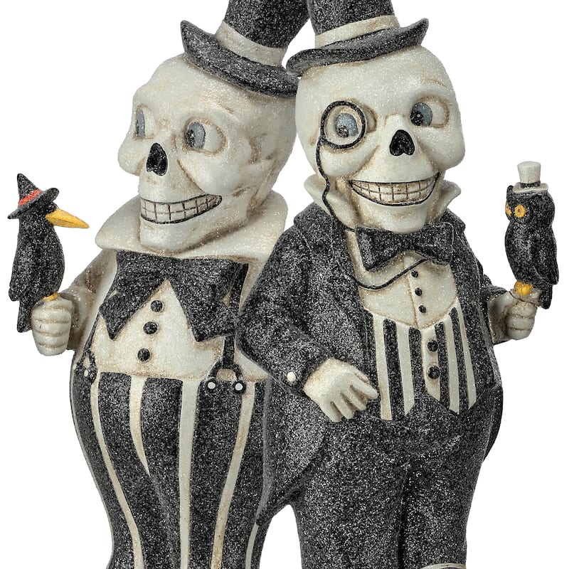 10" Paperpaulp Halloween Skeleton Set of 2