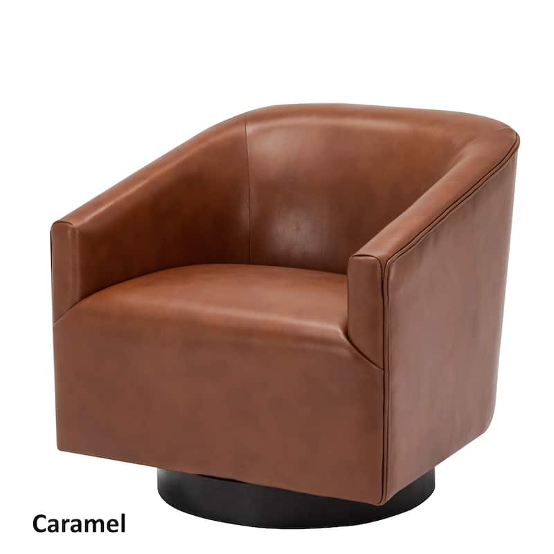 Gilbert Wood Base Swivel Chair by Greyson Living - Caramel