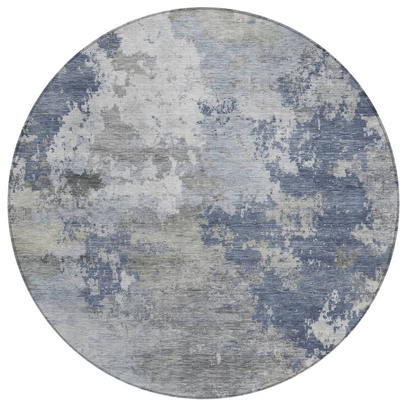 Machine Washable Indoor/ Outdoor Modern Contemporary Chantille Rug