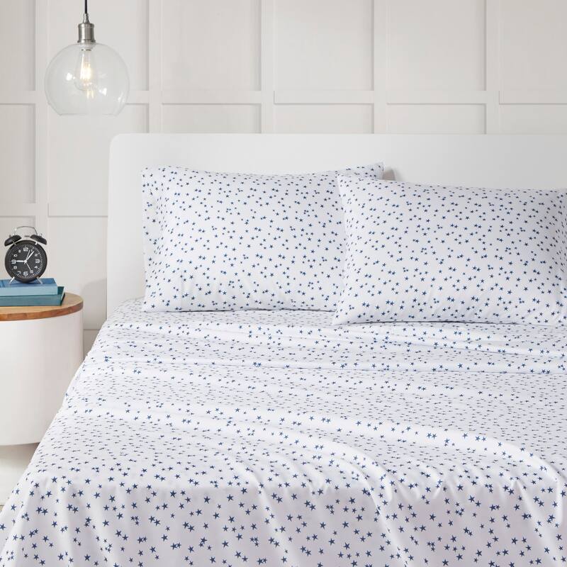 Intelligent Design Printed Microfiber Bed Sheet Set