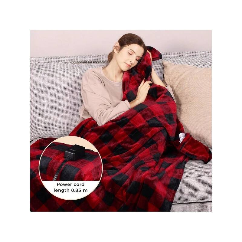 Electric Throw Flannel Heated Blanket