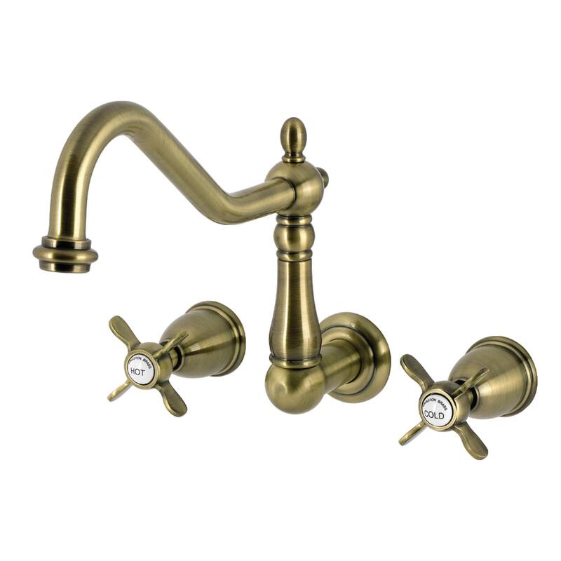 Kingston Brass Essex Two-Handle Wall Mount Roman Tub Faucet - Antique Brass