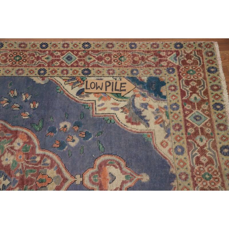 Hand Knotted Oriental 100% Wool Carpet Traditional Medallion Purples Tabriz Area Rug - 6' 5'' X 4' 4''