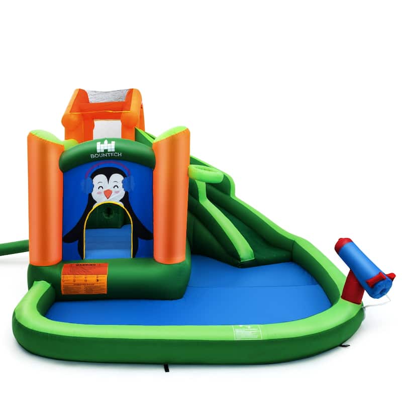 Gymax Inflatable Slide Bouncer and Water Park Bounce House Climbing