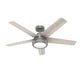 preview thumbnail 7 of 17, Hunter 52" Burroughs Ceiling Fan w/ LED Light Kit, Handheld Remote - Transitional, Industrial