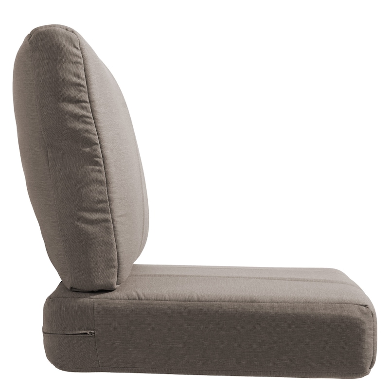 Gymojoy 24"x24"x6" Patio Thick Cushions & Pillows Set - Channel-Tufted Design Deep Seat Water & Fade Resistant Cushion Set