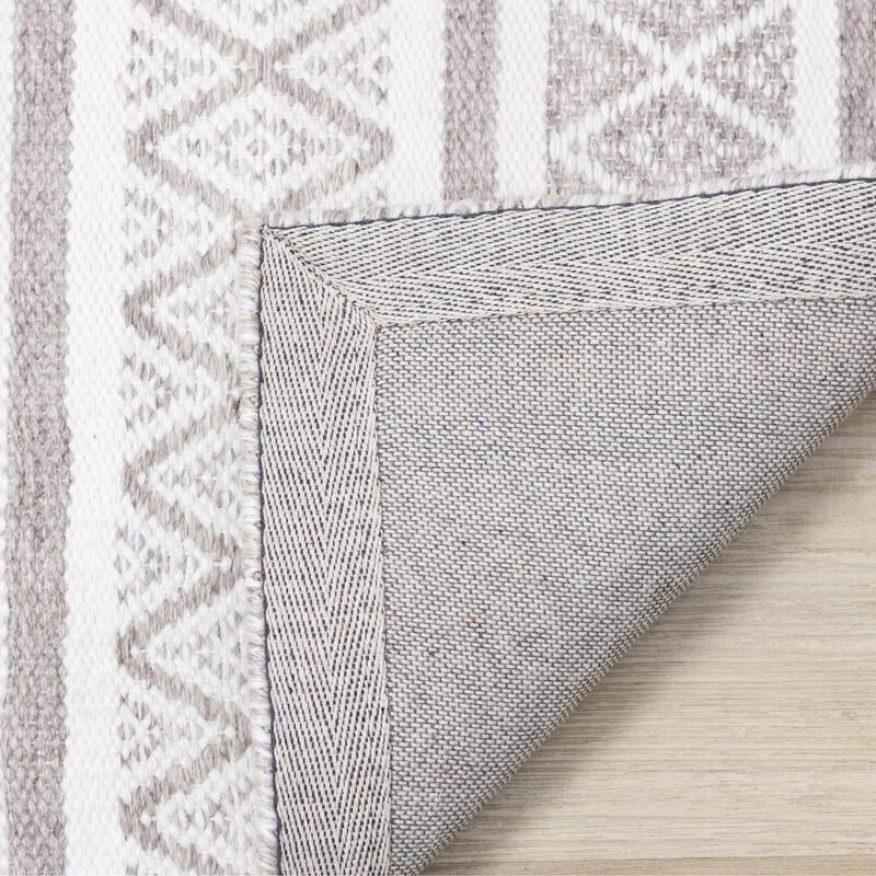 Grey Cream Recycled Farmhouse Rug