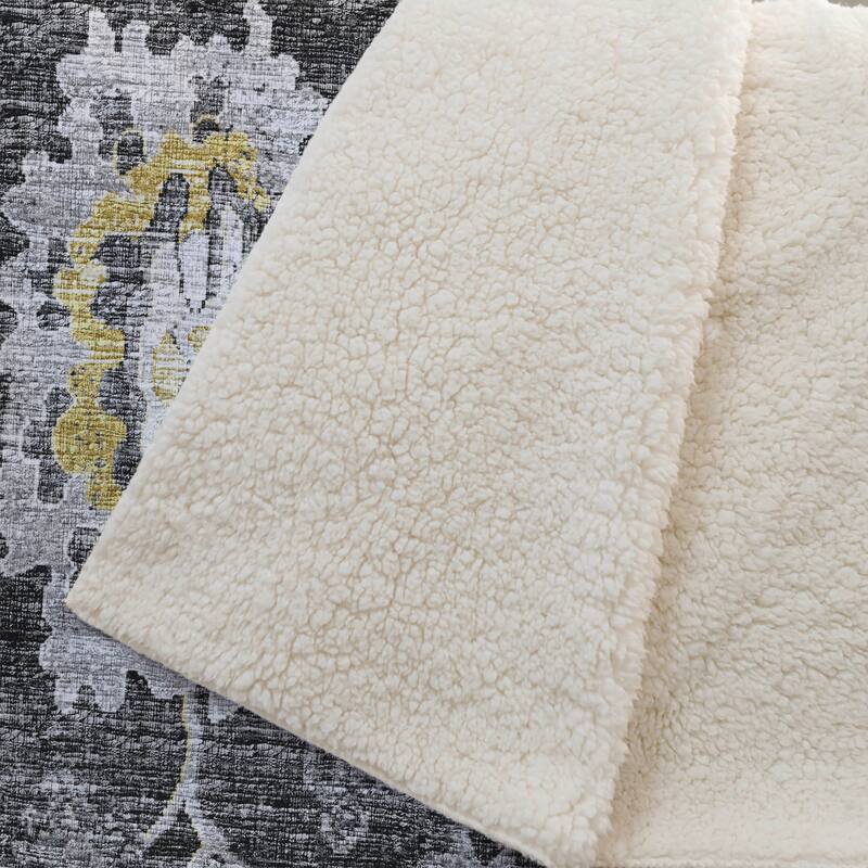 Premium Machine Washable ASB96 Global Sherpa Throw Blanket