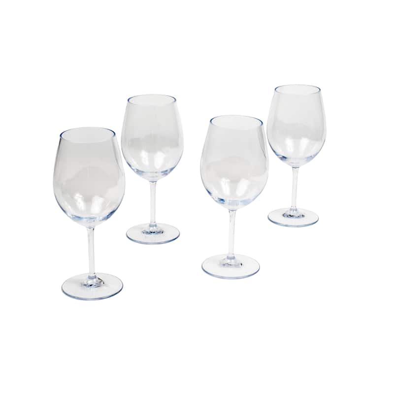 Abode Homewares Montana Acrylic Wine Glass - Clear - 22 oz - Set of 4 - 4 Piece
