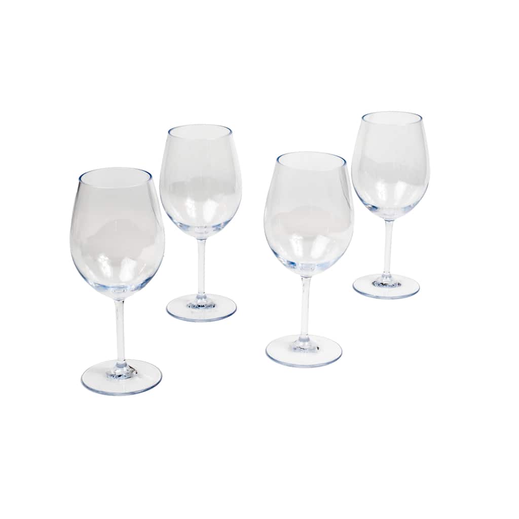 Montana Goblet Drinkware Set, Clear, 22 Oz, Set of 4