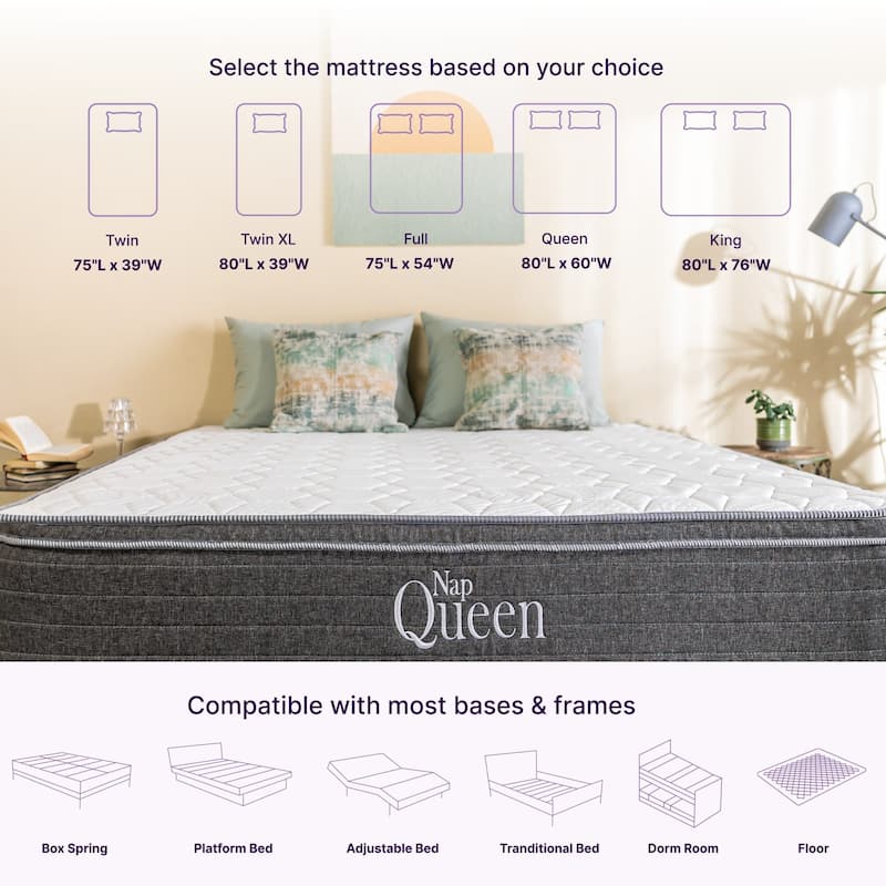 NapQueen Victoria 12" Cooling Gel Hybrid Mattress