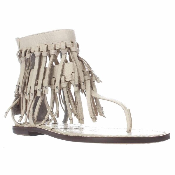 Sam Edelman Griffen Gladiator Fringe Sandals, Ivory