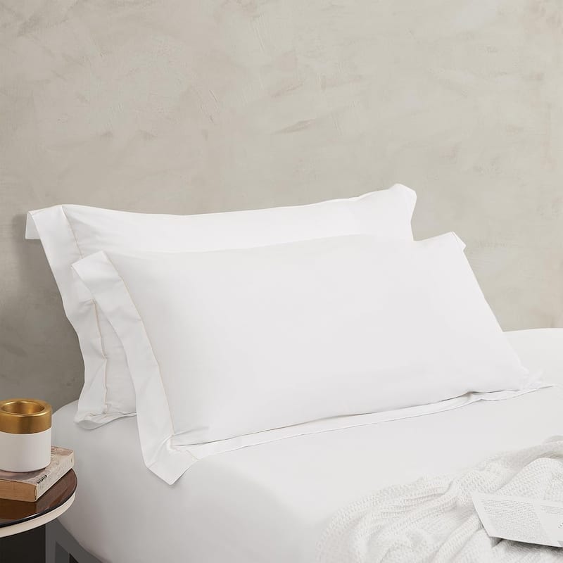 Sassi di Matera™ - Italy Made 100% Cotton Pillow Sham (2-Pack) - Italian Stitch Nocciola - King