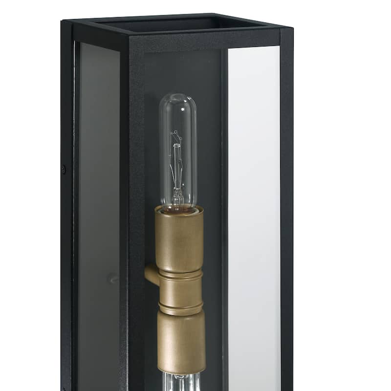 Lloyd Metal and Glass Wall Mounted Outdoor Light - 5.0"L x 6.0"W x 18.0"H