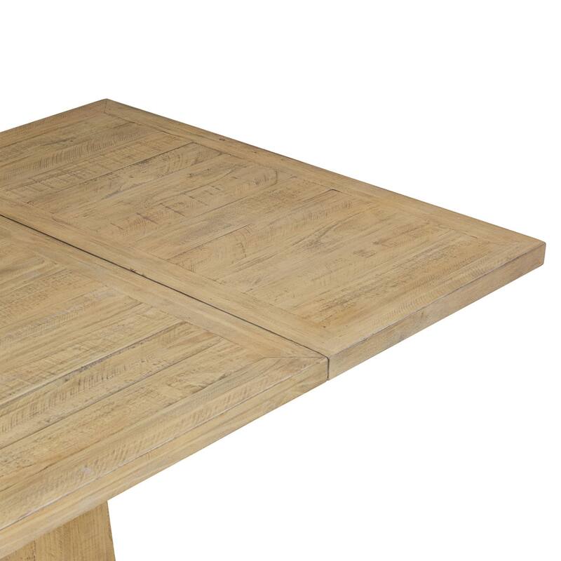 Poly & Bark Combe Solid Pine Wood Extension Dining Table (82.5" - 122")