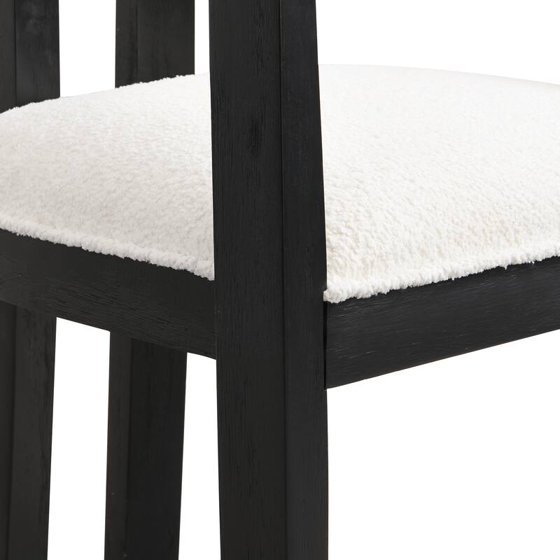 Arkenis 7pc Dining Set with Cushioned Seat and Back, Rubberwood by Christopher Knight Home