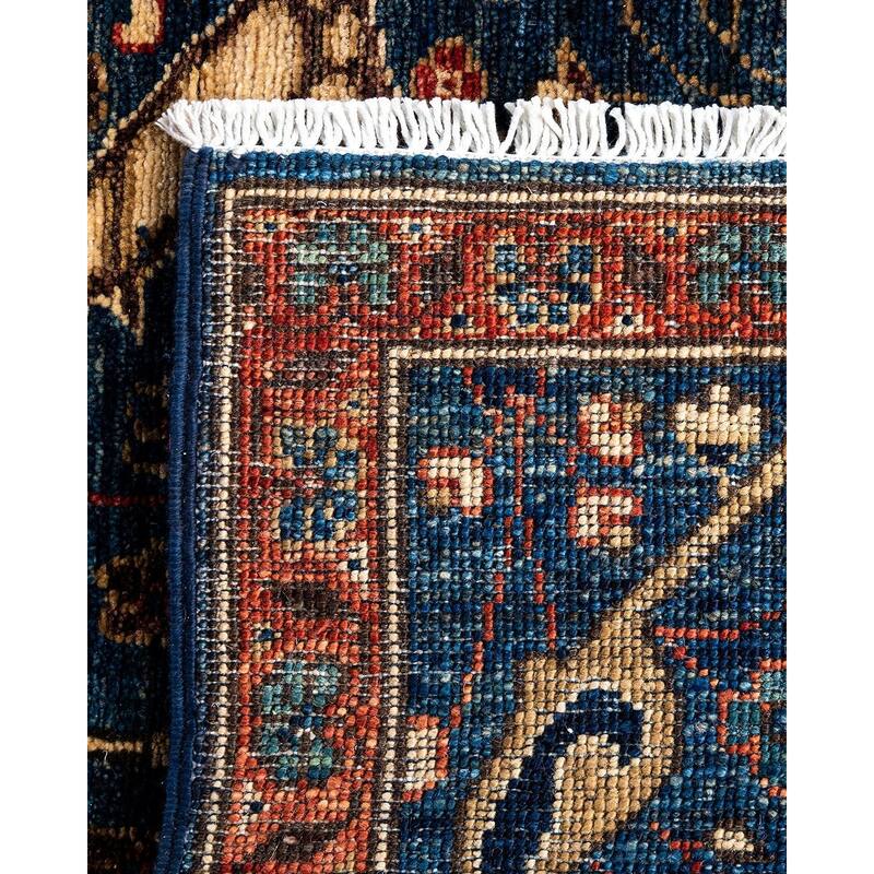 Serapi One-of-a-Kind Hand-Knotted Runner Rug - Blue, 2' 8" x 10' 4" - 2' 8" x 10' 4"