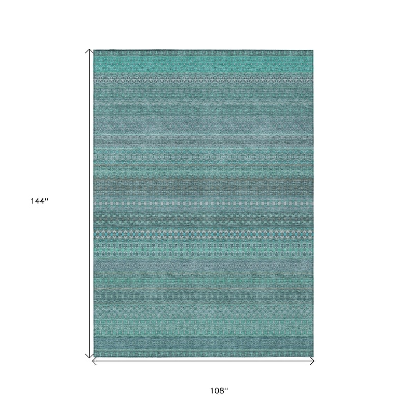 Almove Stripe Weather Resistant Blended Style Outdoor Rug