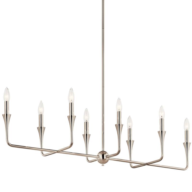 Kichler 52693 Alvaro 8 Light 46" Wide Taper Candle Style Chandelier - Polished Nickel